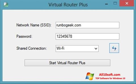Скріншот Virtual Router Plus для Windows 10