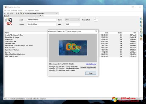 Скріншот CDex для Windows 10