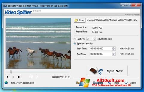 Скріншот Boilsoft Video Splitter для Windows 10